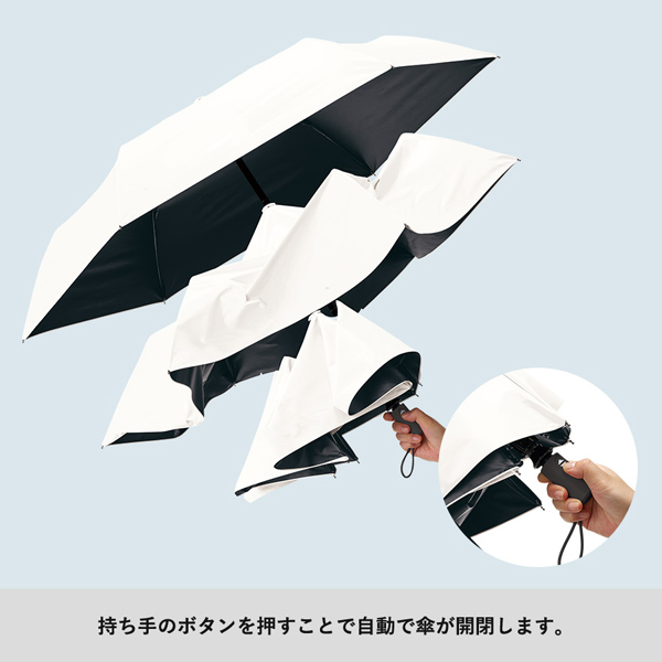 自動開閉遮光折りたたみ傘 スムーズ収納タイプ TU-0002 名入れ商品特徴1