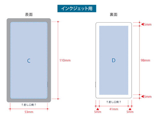 全面印刷できるモバイルチャージャー 5000 コンパクト 名入れ印刷可能範囲2