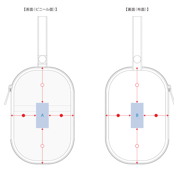 アクスタポーチ TP-0018 名入れ印刷可能範囲