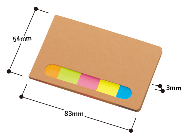 マークレススタイル ポケット付箋セット(S) TF-0155 名入れ名入り入れ特徴4