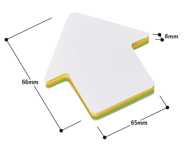 カスタムデザイン付箋 矢印 TS-1502 名入れ特徴2